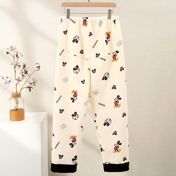 Παντελόνια ύπνου για εγκύους, μακριά, άνετης γραμμής, με στήριξη κοιλιάς, χοντρή πολυεστερική σύνθεση με σπάντεξ <30%, φθινόπωρο 2025