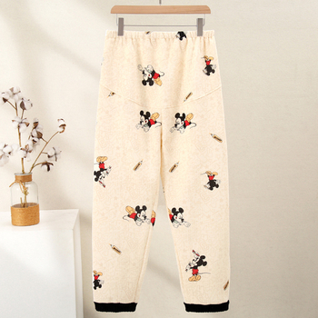 Παντελόνια ύπνου για εγκύους, μακριά, άνετης γραμμής, με στήριξη κοιλιάς, χοντρή πολυεστερική σύνθεση με σπάντεξ <30%, φθινόπωρο 2025