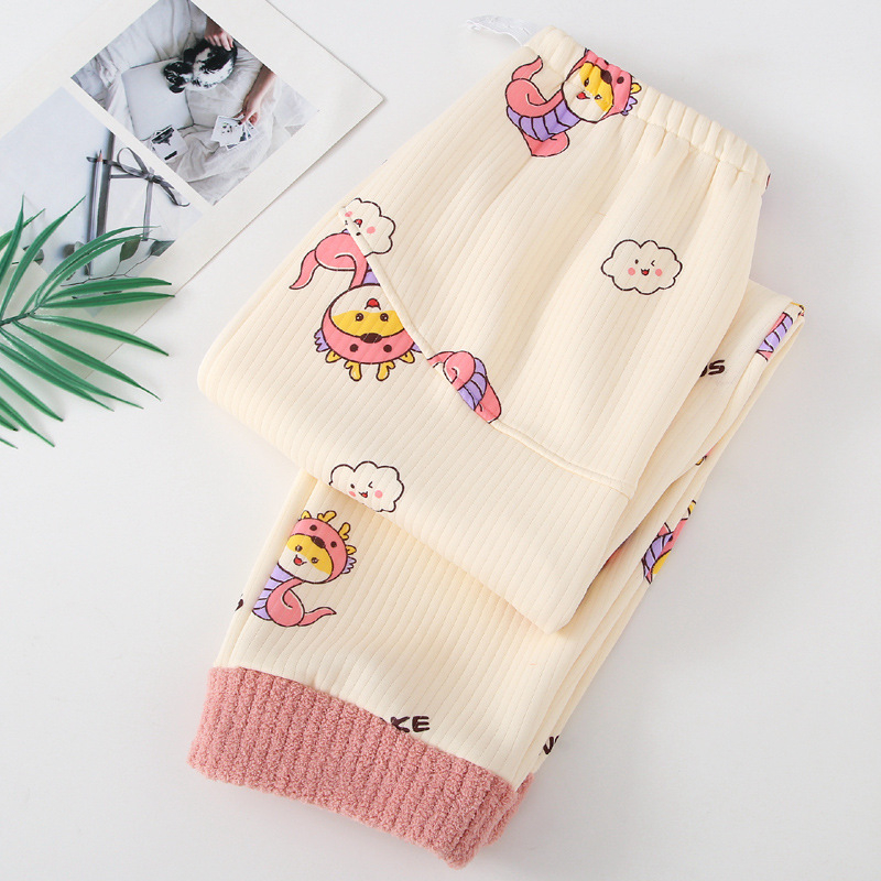 Παντελόνια ύπνου για εγκύους, μακριά, άνετης γραμμής, με στήριξη κοιλιάς, χοντρή πολυεστερική σύνθεση με σπάντεξ <30%, φθινόπωρο 2025