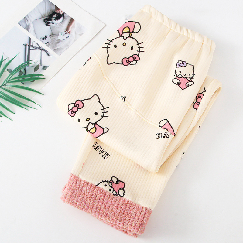 Παντελόνια ύπνου για εγκύους, μακριά, άνετης γραμμής, με στήριξη κοιλιάς, χοντρή πολυεστερική σύνθεση με σπάντεξ <30%, φθινόπωρο 2025