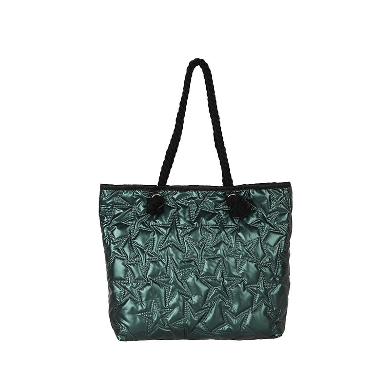 Geantă tote urban minimalistă, formă de găleată din material Oxford, cu fermoar, lansare primăvara 2026