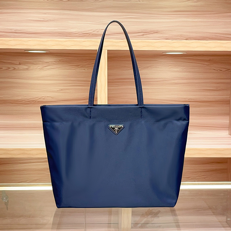 Geantă Tote din Oxford, stil urban simplu, formă orizontală pătrată, închidere cu fermoar, compartimente interne: buzunar cu fermoar, buzunar pentru documente, buzunar laminat cu fermoar