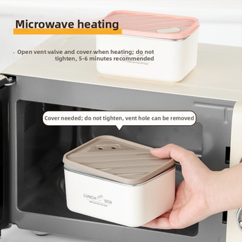 Κουτί μεσημεριανού από ανοξείδωτο χάλυβα 304, μονωμένο, τετράγωνο, αδιάβροχο και σφραγισμένο, διατηρεί το φαγητό φρέσκο, ασφαλές στο φούρνο μικροκυμάτων, στυλ Nordic