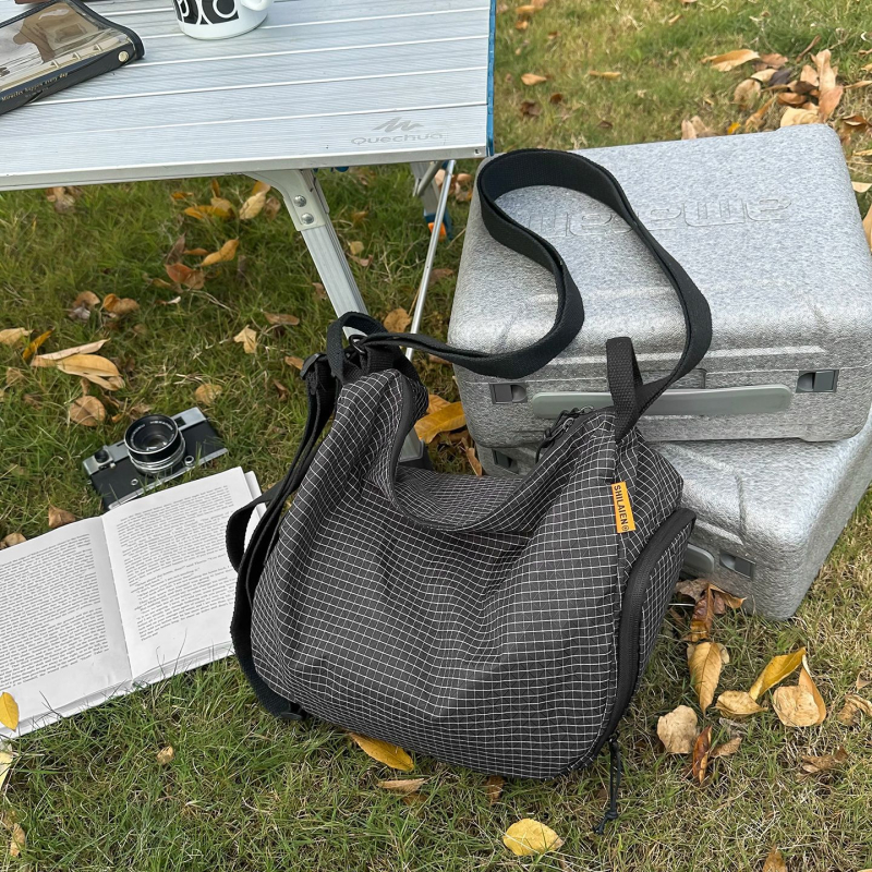Tote torba, korejski stil inspiriran uličnim stilom, Oxford materijal, horizontalni pravokutni oblik, zatvarač, poliester podstava, džep za telefon