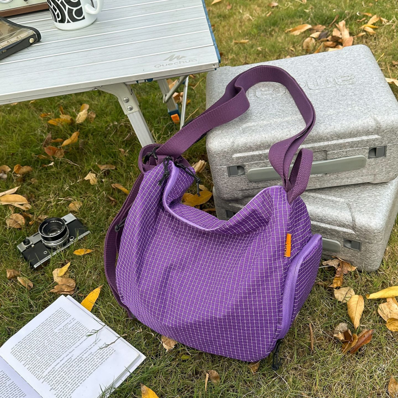 Tote torba, korejski stil inspiriran uličnim stilom, Oxford materijal, horizontalni pravokutni oblik, zatvarač, poliester podstava, džep za telefon