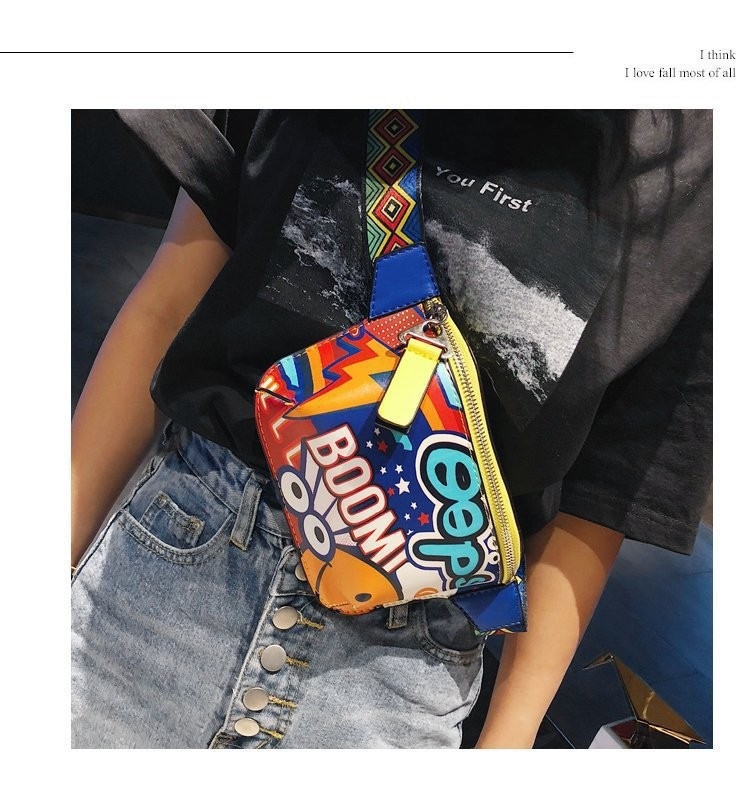 Crossbody torba, urbani stil, PU materijal, zatvarač, print slovima, poliester podstava (urbani stil, PU materijal, zatvarač, print slovima, poliester podstava)