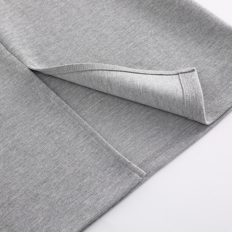 Fustă maternă dreaptă cu guler tip lotus, mâneci 3/4, 95% bumbac, lungime medie, culoare solidă