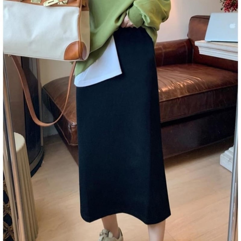 Fustă maternă dreaptă cu guler tip lotus, mâneci 3/4, 95% bumbac, lungime medie, culoare solidă