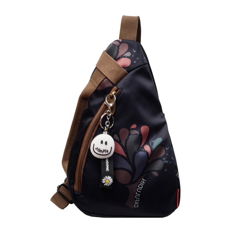 Ženska crossbody torba – Oxford tkanina, vertikalni četvrtasti oblik, zatvarač, poliester podstava, laminirani unutarnji džep