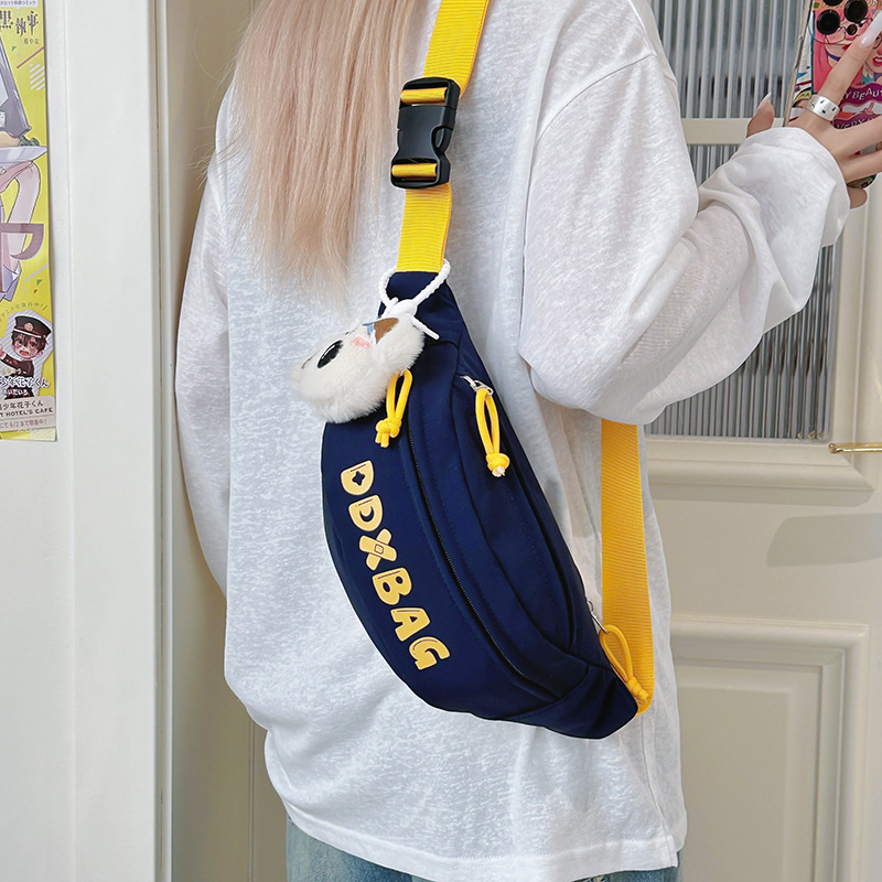 Ženska torba u japanskom stilu, kompaktna crossbody torba od tkanine, za svakodnevnu upotrebu preko ramena ili oko pojasa