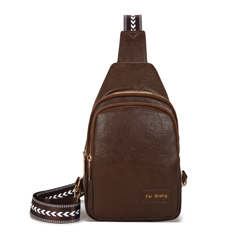 Ženska crossbody torbica u street-trend stilu, PU koža, poliester podstava, zatvarač, unutarnji patch džep