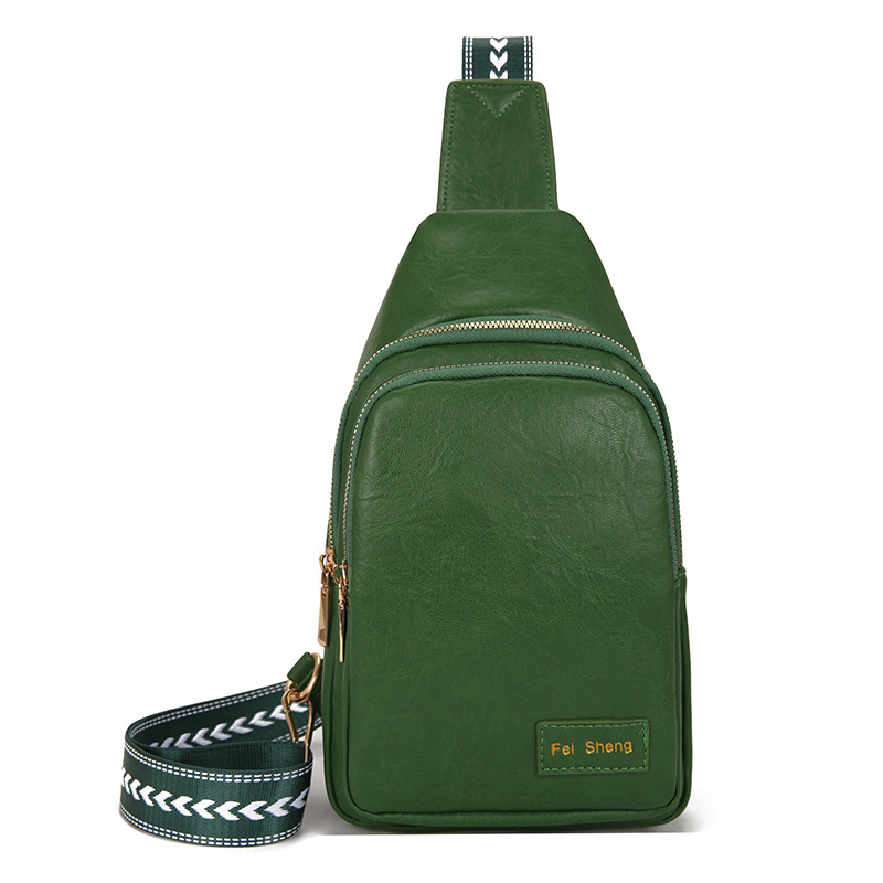 Ženska crossbody torbica u street-trend stilu, PU koža, poliester podstava, zatvarač, unutarnji patch džep