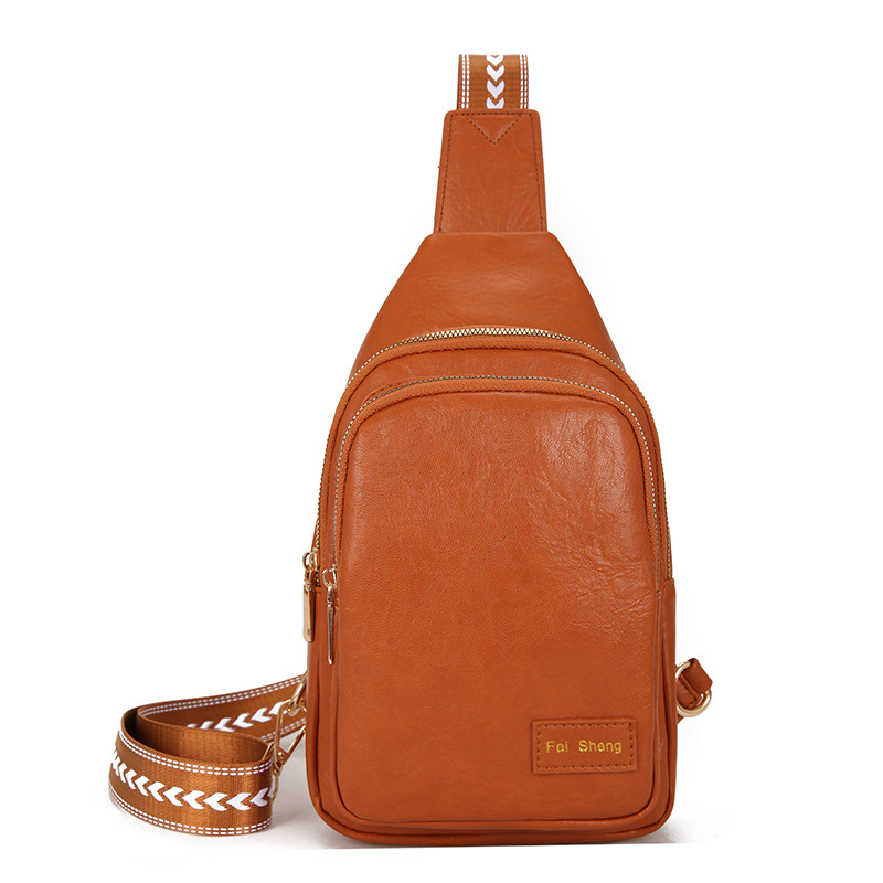 Ženska crossbody torbica u street-trend stilu, PU koža, poliester podstava, zatvarač, unutarnji patch džep
