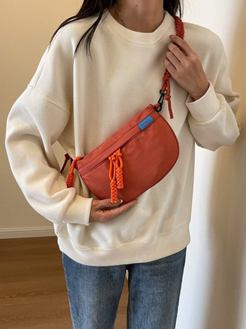 Ženska crossbody torba od Oxford platna, urbani stil jednostavnosti, zatvarač, podstava od poliestera, marka Wanke Shang