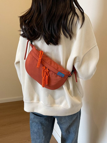 Ženska crossbody torba od Oxford platna, urbani stil jednostavnosti, zatvarač, podstava od poliestera, marka Wanke Shang