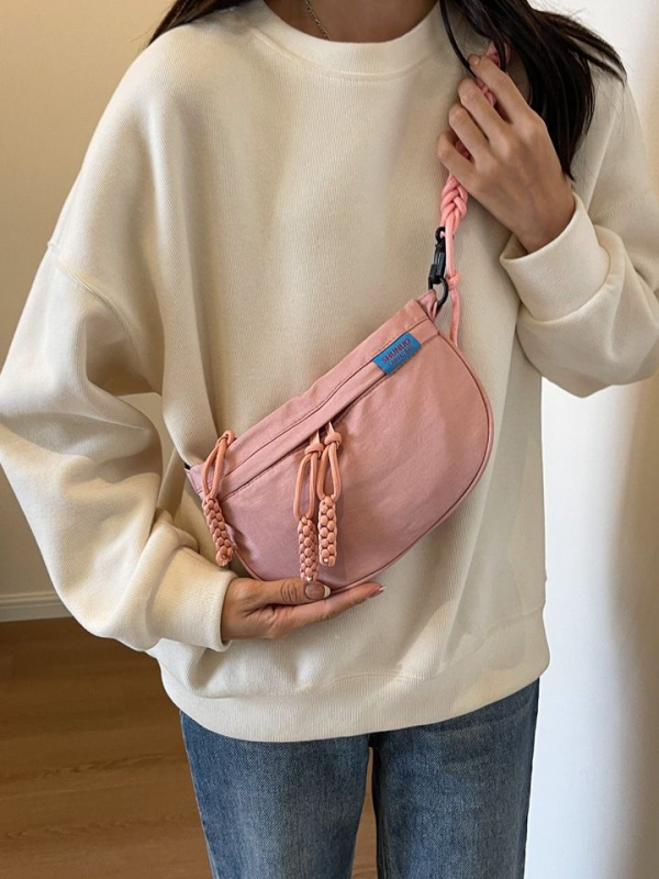 Ženska crossbody torba od Oxford platna, urbani stil jednostavnosti, zatvarač, podstava od poliestera, marka Wanke Shang