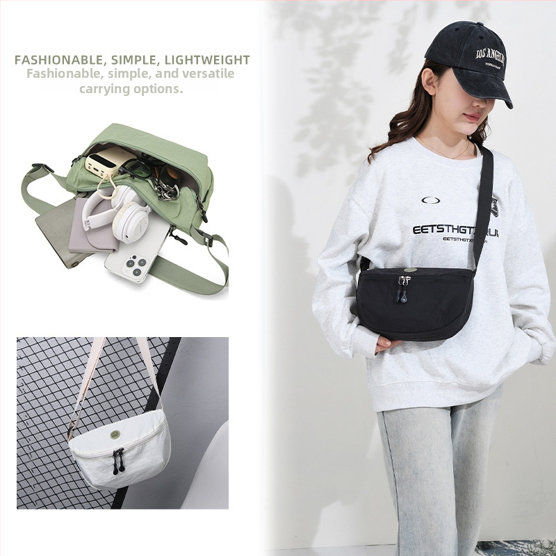 Crossbody torba od Oxford platna, unisex, vodootporna, s poklopcem i unutarnjom pretinrom na zip