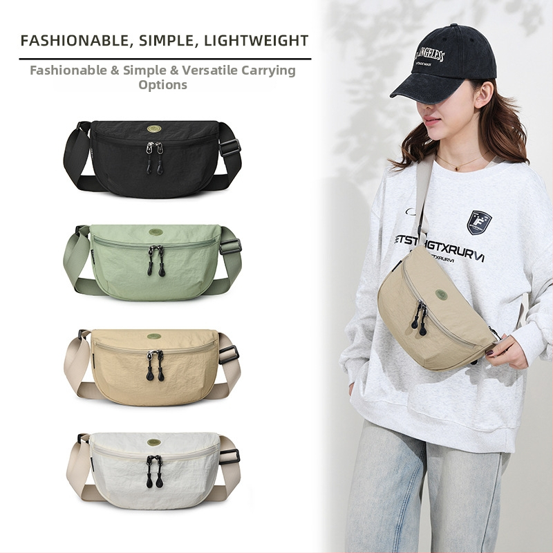 Crossbody torba od Oxford platna, unisex, vodootporna, s poklopcem i unutarnjom pretinrom na zip