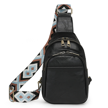 Ženska PU crossbody torba – urban minimalistički stil, moto-stil, srednja veličina, džep za telefon