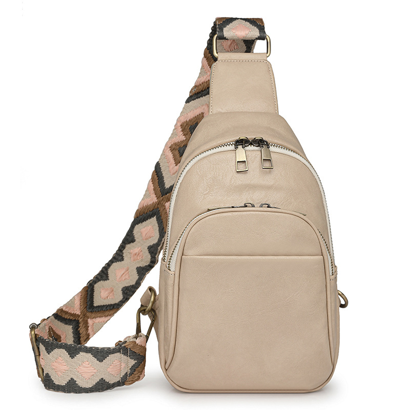 Ženska PU crossbody torba – urban minimalistički stil, moto-stil, srednja veličina, džep za telefon