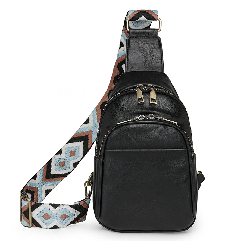 Ženska PU crossbody torba – urban minimalistički stil, moto-stil, srednja veličina, džep za telefon