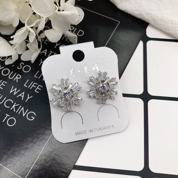 Naušnice od S925 srebra s prirodnim cirkonijem, moderni OL stil, za žene