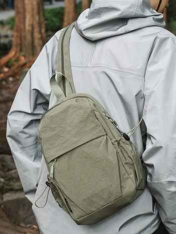 Turistický štýl kompaktný batoh – unisex, nylon, kapacita do 20 L, vrecko na 8-palcový notebook