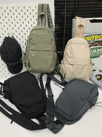 Turistický štýl kompaktný batoh – unisex, nylon, kapacita do 20 L, vrecko na 8-palcový notebook