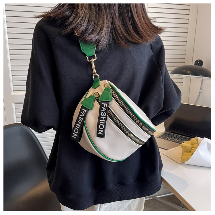 PU shell torba za ramena sa zipom, street-trend stil, shell-type oblik