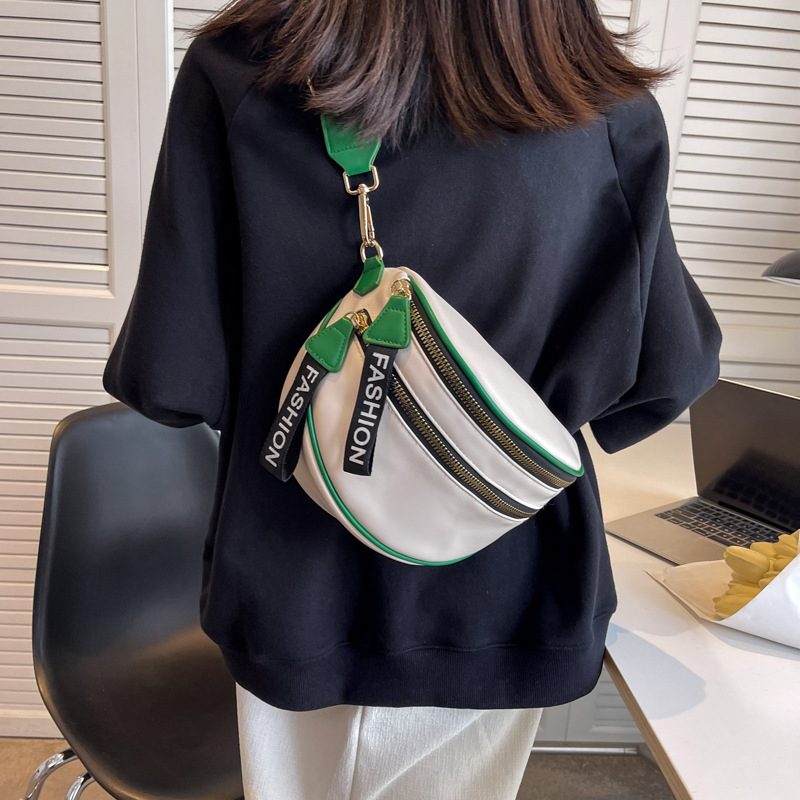 PU shell torba za ramena sa zipom, street-trend stil, shell-type oblik