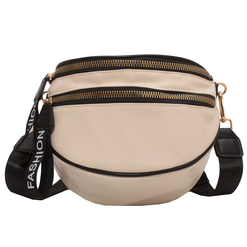 PU shell torba za ramena sa zipom, street-trend stil, shell-type oblik