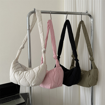 Geantă tote în stil stradal din țesătură Oxford cu fermoar, căptușeală din poliester, formă orizontală pătrată, curea simplă, toamna 2023