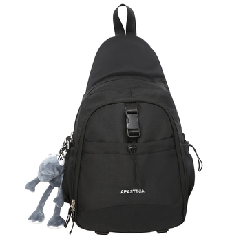 Naylon crossbody torba za gradski minimalistički stil, vertikalni kvadratni oblik, zatvaranje na zip, poliester podstava, jedna naramenica, unutarnja zip-kapsa i džep za telefon, za rekreacijsko putovanje