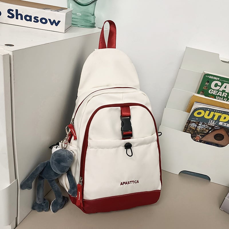 Naylon crossbody torba za gradski minimalistički stil, vertikalni kvadratni oblik, zatvaranje na zip, poliester podstava, jedna naramenica, unutarnja zip-kapsa i džep za telefon, za rekreacijsko putovanje