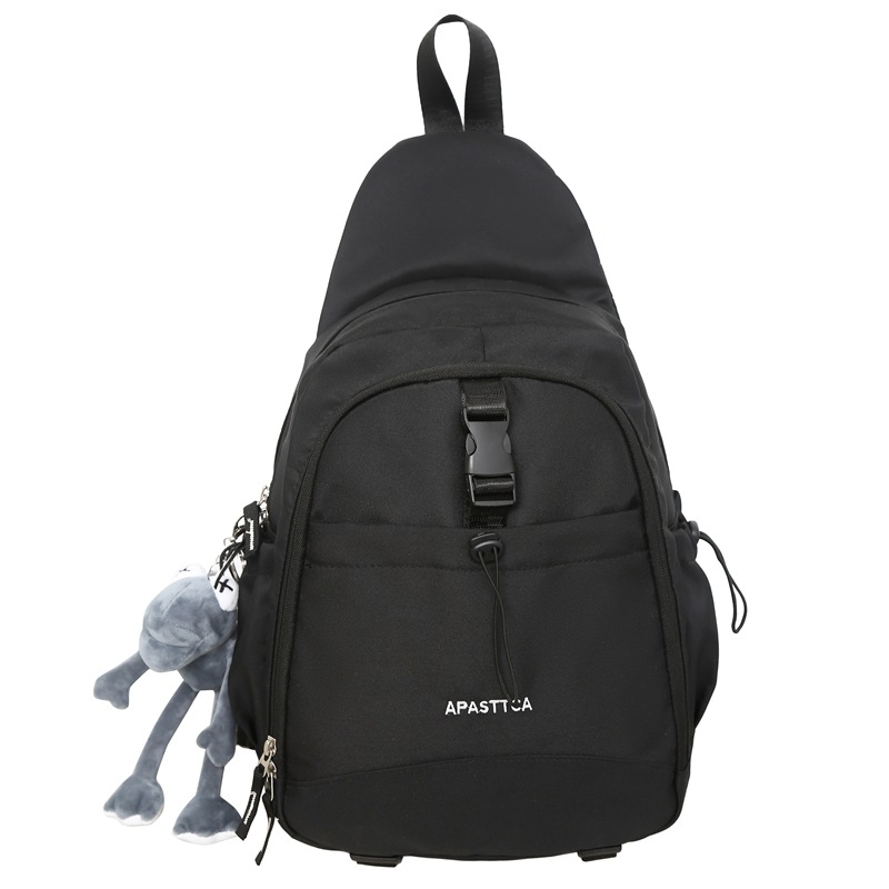 Naylon crossbody torba za gradski minimalistički stil, vertikalni kvadratni oblik, zatvaranje na zip, poliester podstava, jedna naramenica, unutarnja zip-kapsa i džep za telefon, za rekreacijsko putovanje