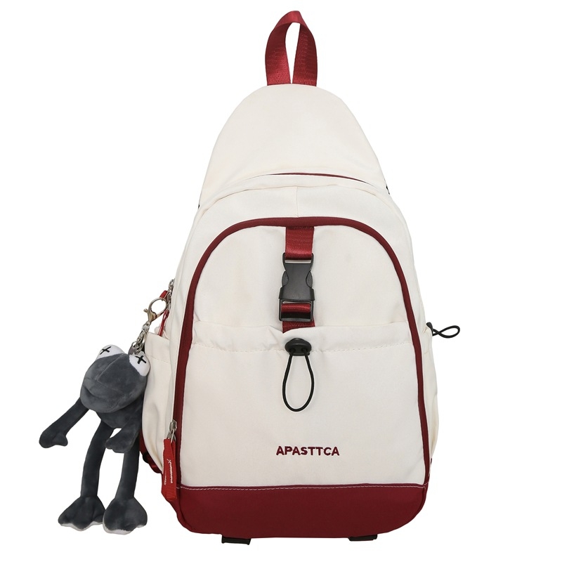 Naylon crossbody torba za gradski minimalistički stil, vertikalni kvadratni oblik, zatvaranje na zip, poliester podstava, jedna naramenica, unutarnja zip-kapsa i džep za telefon, za rekreacijsko putovanje