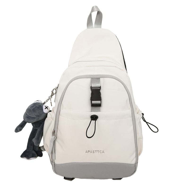 Naylon crossbody torba za gradski minimalistički stil, vertikalni kvadratni oblik, zatvaranje na zip, poliester podstava, jedna naramenica, unutarnja zip-kapsa i džep za telefon, za rekreacijsko putovanje