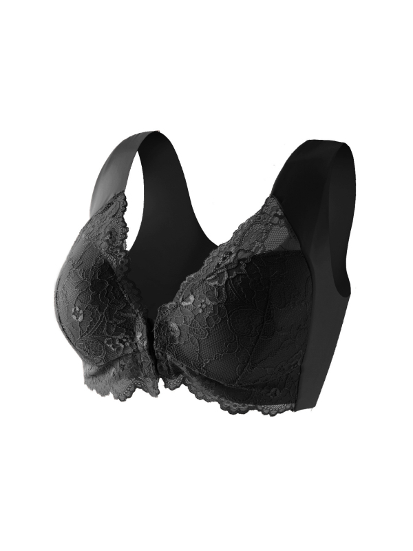 Sutien de alăptare cu închidere frontală, cupe 3/4, dantelă, susținere laterală, ridicare, nylon