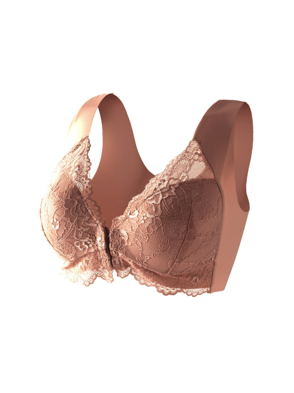 Sutien de alăptare cu închidere frontală, cupe 3/4, dantelă, susținere laterală, ridicare, nylon