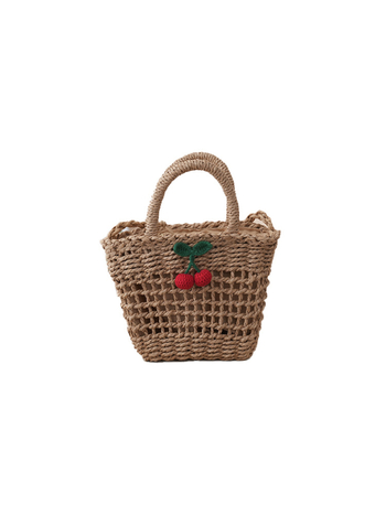 Ženska slamnata crossbody torba, svježeg i sladkog stila, horizontalni kvadratni oblik, zatvaranje šnira, tri naramenice