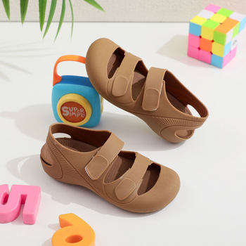 Rimske sandale za djecu, unisex, 1–6 godina, Velcro zatvarač, PVC gornji dio i potplat, korejska verzija