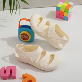 Rimske sandale za djecu, unisex, 1–6 godina, Velcro zatvarač, PVC gornji dio i potplat, korejska verzija