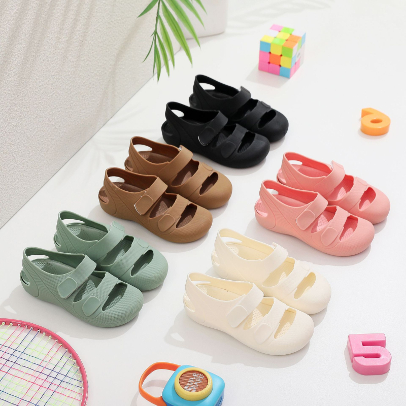 Rimske sandale za djecu, unisex, 1–6 godina, Velcro zatvarač, PVC gornji dio i potplat, korejska verzija