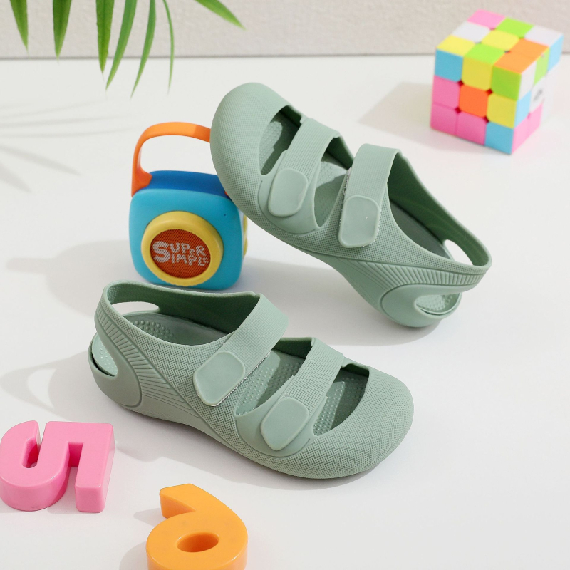 Rimske sandale za djecu, unisex, 1–6 godina, Velcro zatvarač, PVC gornji dio i potplat, korejska verzija