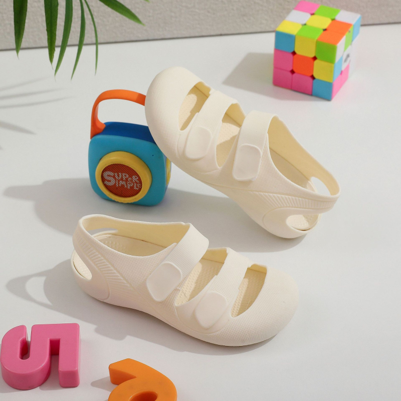 Rimske sandale za djecu, unisex, 1–6 godina, Velcro zatvarač, PVC gornji dio i potplat, korejska verzija