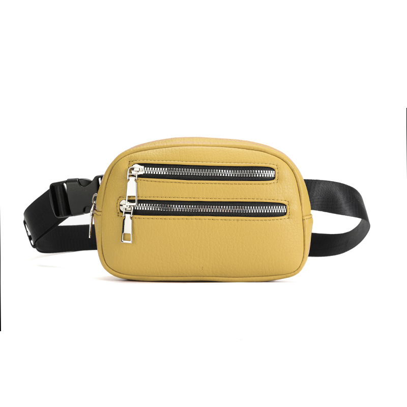 PU crossbody torbica s dvostrukim zatvaračima — mekana konstrukcija, unutarnja zip džep, džep za telefon, unutarnji odjeljak sa zatvaračem, pogodno za slobodno vrijeme i putovanja