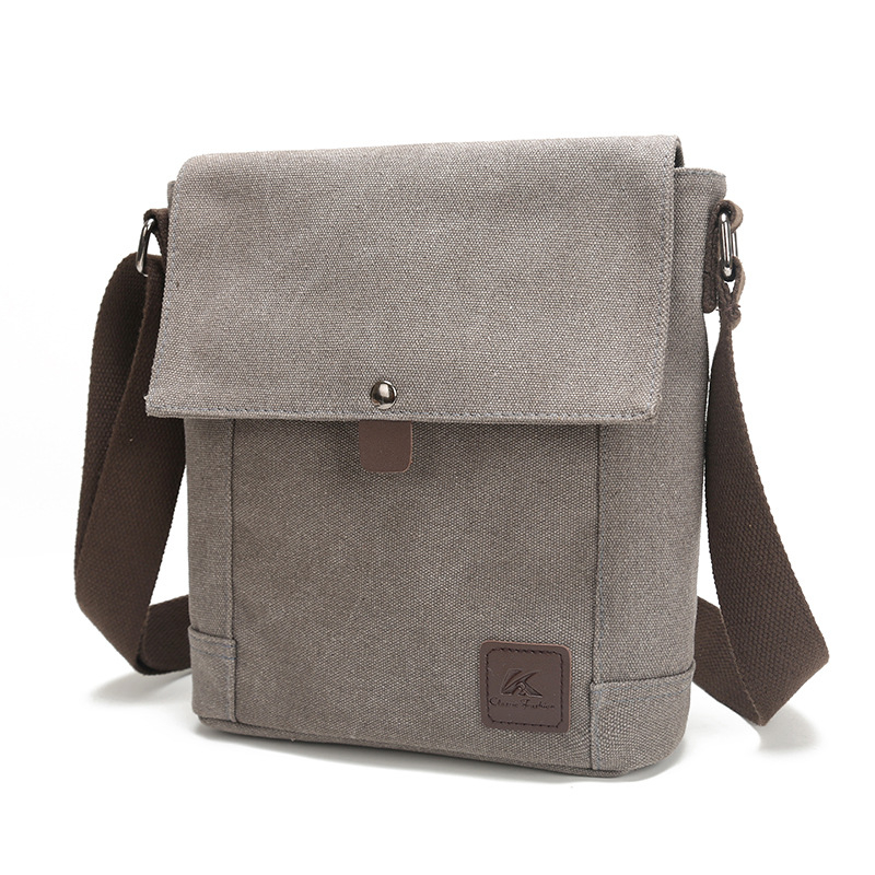 Muška crossbody torba od platna – velika zapremina, prozračna, otporna na habanje, podstava od poliestera, marka Yiku