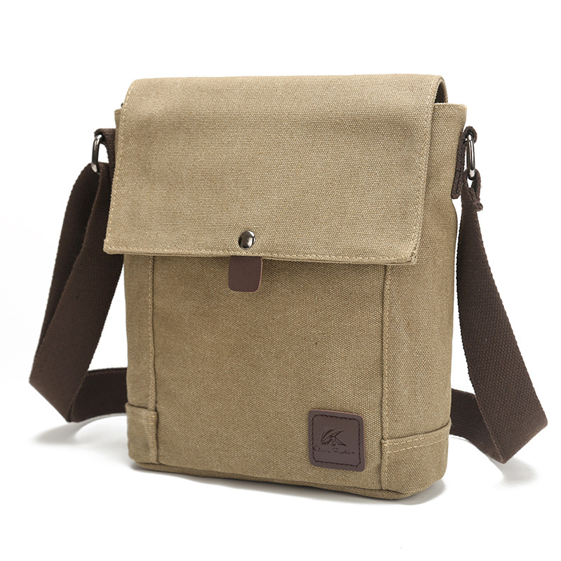 Muška crossbody torba od platna – velika zapremina, prozračna, otporna na habanje, podstava od poliestera, marka Yiku