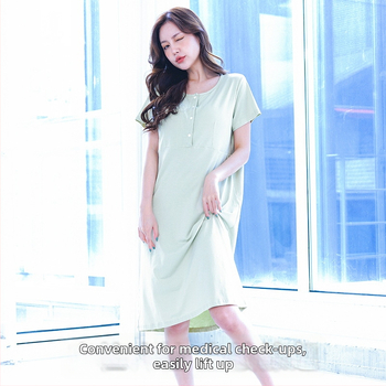 Γυναικείο νυχτικό θηλασμού με μπροστινό άνοιγμα, αντιβακτηριακό και διαπνέον από υπέρ-λεπτό modal ύφασμα, μεσαίου μήκους, με επένδυση στήθους