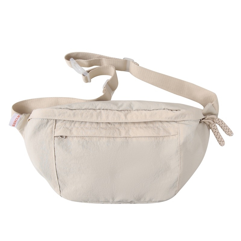 Najlon crossbody torba preko ramena sa zatvaračem, skrivenim džepom i pretincima